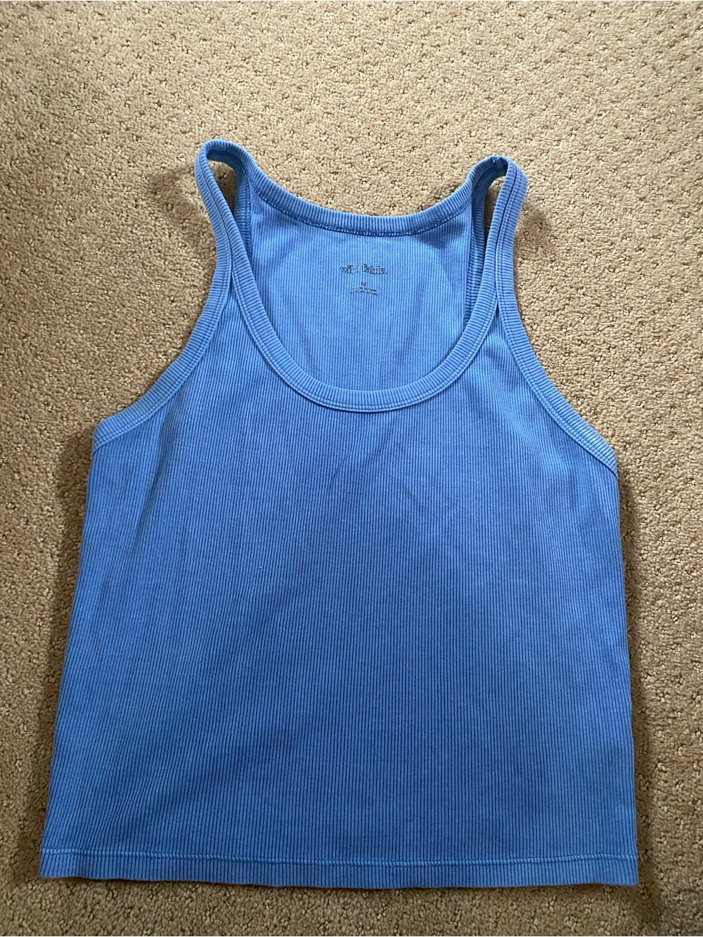 wild fable Blue Ribbed Tank Top
